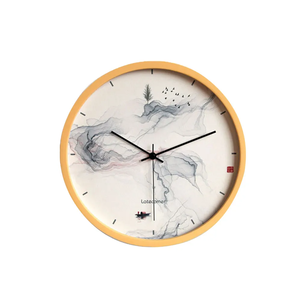 D Wandklok Eenvoudige современный дизайн Houten Klokken voor Slaapkamer Hout Muur Horloge домашний декор Stile - Цвет: D