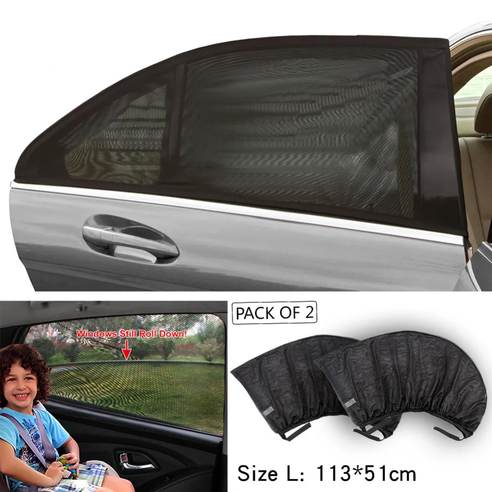 

2pcs Car-styling Sunshade Car with Sun Block Window Screens Screen Shade Net Side Shield Sunscreen Sandbags