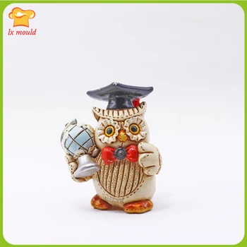 

New Doctor OWL 3D Silicone Mould food use resin fimo soap polymer clay plaster wax mold mini globe