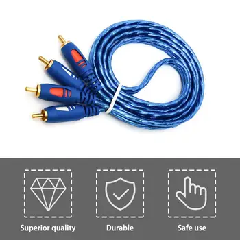 

2RCA Audio Cable 1.5/3/5M Oxidation Resistant Design 2RCA Male To 2RCA Male Cable For DVD Digital Player TV Box
