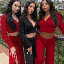 Для женщин спортивный костюм для занятий йогой и джинсов(2 предмета), Для женщин хлопковая спортивная одежда с капюшоном Свитшот Фитнес Спортивная одежда для тренировки комплект одежда для фитнеса, йоги A9