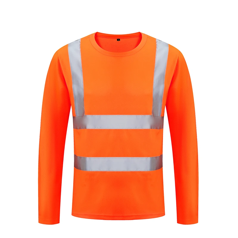 

100% Polyester T Shirts Work Security Protective Clothing Safety Hi Vis Reflective T-Shirts Reflective Road Traffic Safety
