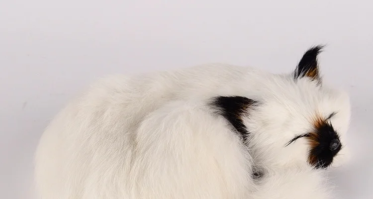 Kawaii реалистичный сон кошки плюшевые куклы Детские животные модели игрушек домашний мех анимальный декор орнамент Рождественский подарок на день рождения