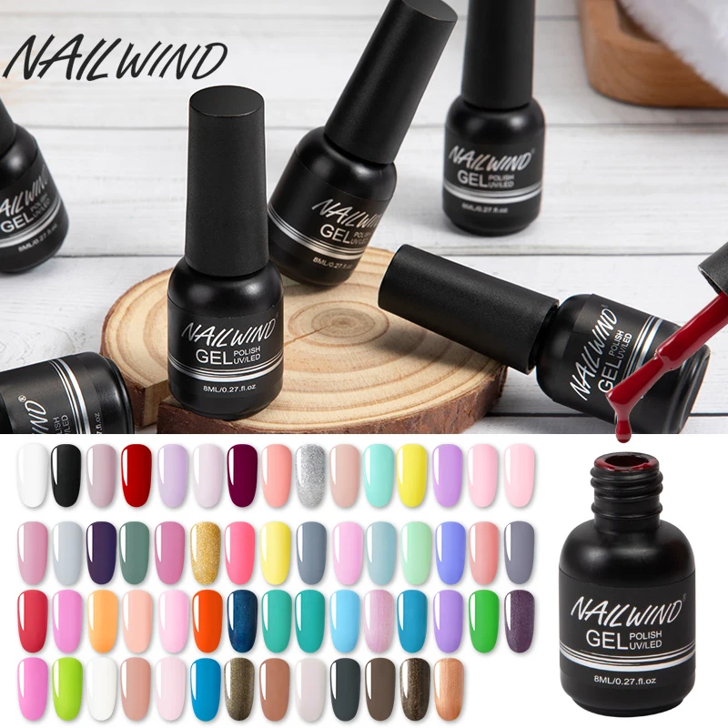 

NAILWIND 8ml Gel Polish Set Shiny Bright All For Manicure UV LED Semi Permanent Hybird Vernish Soak Off Nail Art Gel Nail Polish