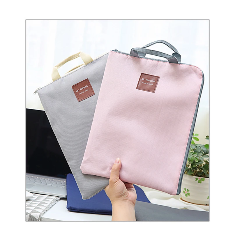 

LHX Canvas File Pocket Document Folder Storage Fabric Pouch for A4 Paper Portable File Folder Office School Supplies HP1621 gg