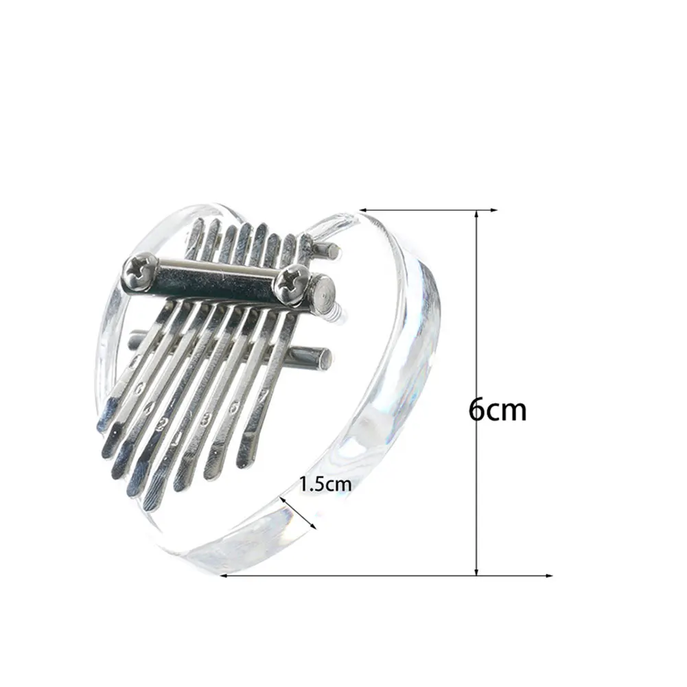 Instrument de Kalimba Transparent en cristal de Piano de pouce portatif ...