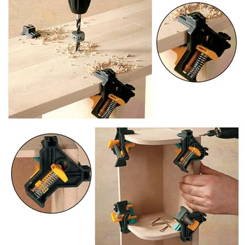 

4PCS DIY 90 Degree Right Angle Clamp Fixing Clips Picture Frame Corner Clamp Woodworking Hand Tool Angle Clamps Pipe Clamp