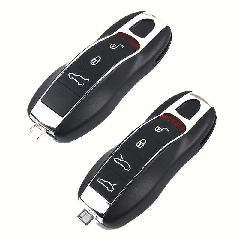 FOR PORSCHE CAYENNE PALAMELA 911 3/4 BUTTON REMOTE CONTROL SMART AUTO CAR KEY CARD EMERGENCY SMALL KEY 315/433/434MHZ ID49 CHIP