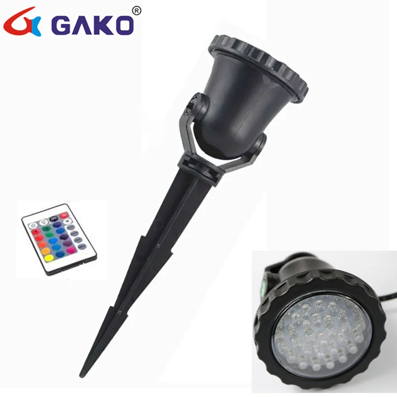 

Gako Pond Light with Remote Control RGB Aquarium Fish Tank Waterproof LED Spot Light Pond Garden Fountain Decoration Lamp