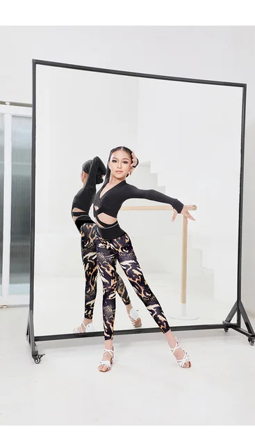 Legging été Léger Legging Danse Fille Taille Haute - Pantacourt été Dentelle élastique 2-13 Ans Vêtement Extensible Enfant