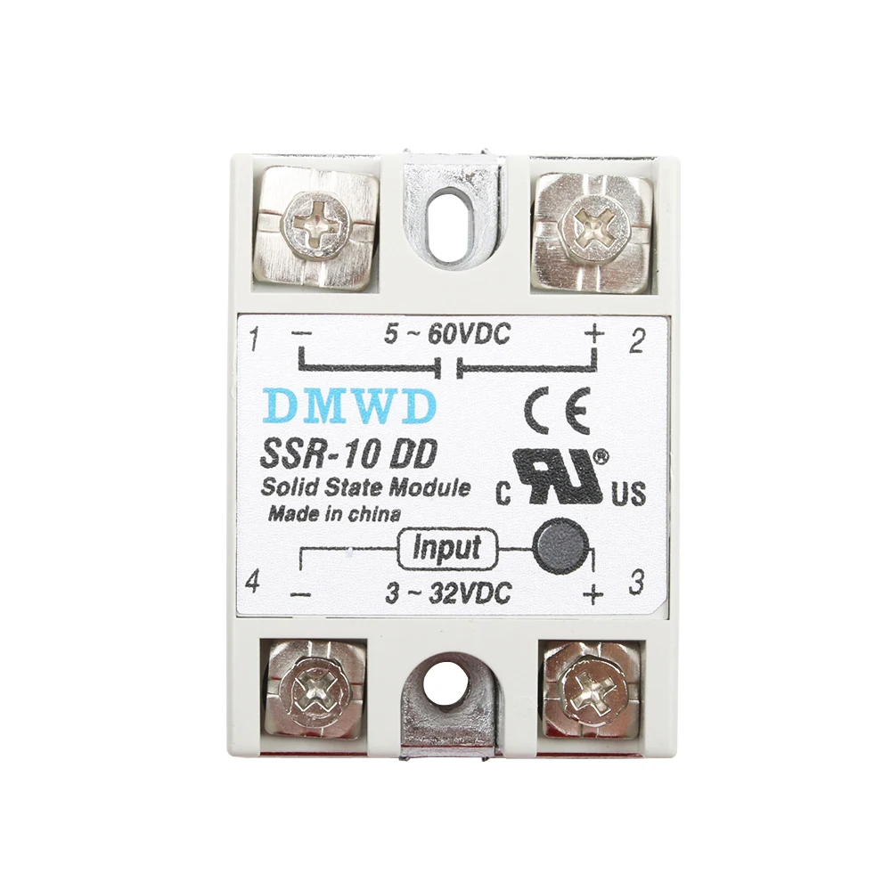Лидирующий бренд твердотельные реле SSR-10DD SSR-25DD SSR-40DD SSR-50DD на самом деле 3-32 постоянного тока 5-60 DC полупроводниковое реле постоянного тока твердотельные