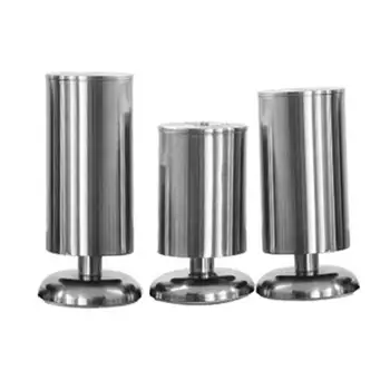 

Adjustable Stainless Steel Furniture Cabinet Legs Foot Stainless Steel Round Table Sofa Bed Cabinet Support with Screws Hardware