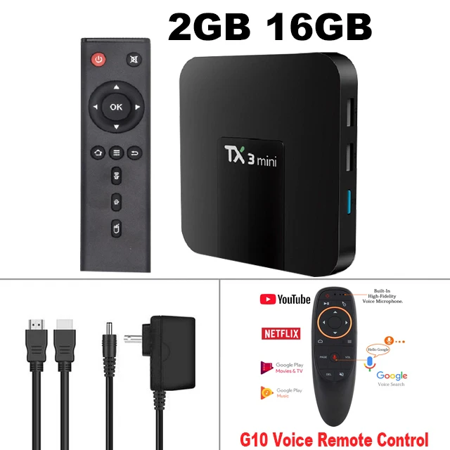 ТВ-приставка TX3 MiNi Android 7,1 Smart tv box 2 Гб 16 Гб четырехъядерный процессор Amlogic S905W DDR3 H.265 4K HD WiFi IP tv медиаплеер 1 ГБ 8 ГБ - Цвет: 2G16G-G10 Remote