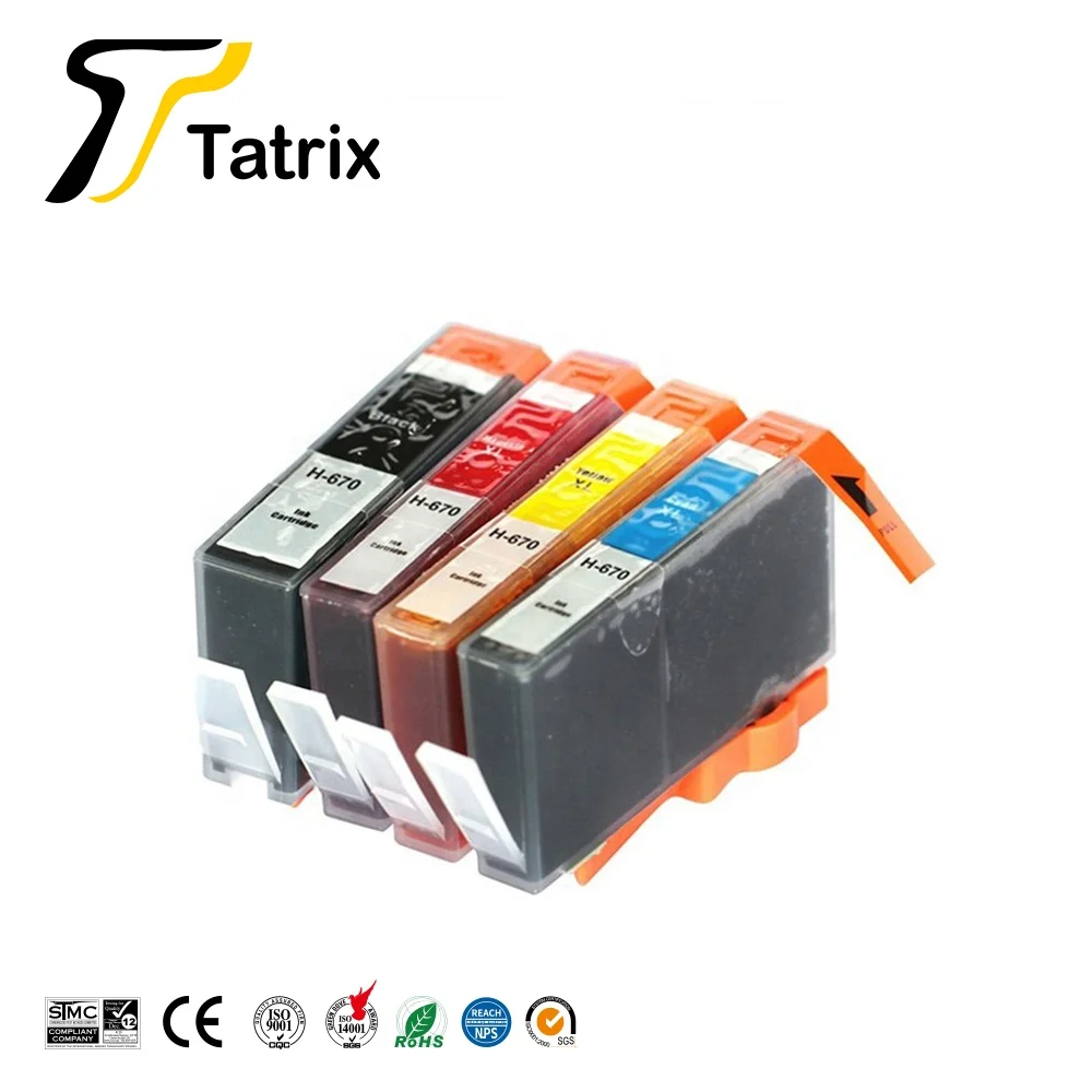 Tatrix 4PCS For HP670 HP670XL H-670 Ink Cartridge HP Photosmart Deskjet Advantage 3525/4615/4620/4625/5525/6526 Printer | Компьютеры и