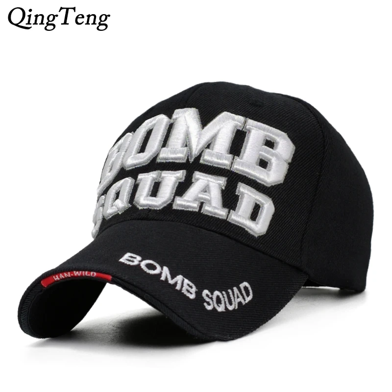 

Embroidery Letters Bomb Squad Tactical Cap Army Baseball Cap Men Women Adjustable Snapback Hat Outdoor Dad Hats Drop Shipping