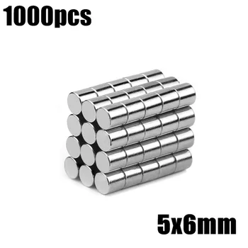 

5x6 mm Neodymium Magnet 1000pcs Mini Small Magnet Strong Powerful Permanent NdFeB Super Strong Powerful Magnetic