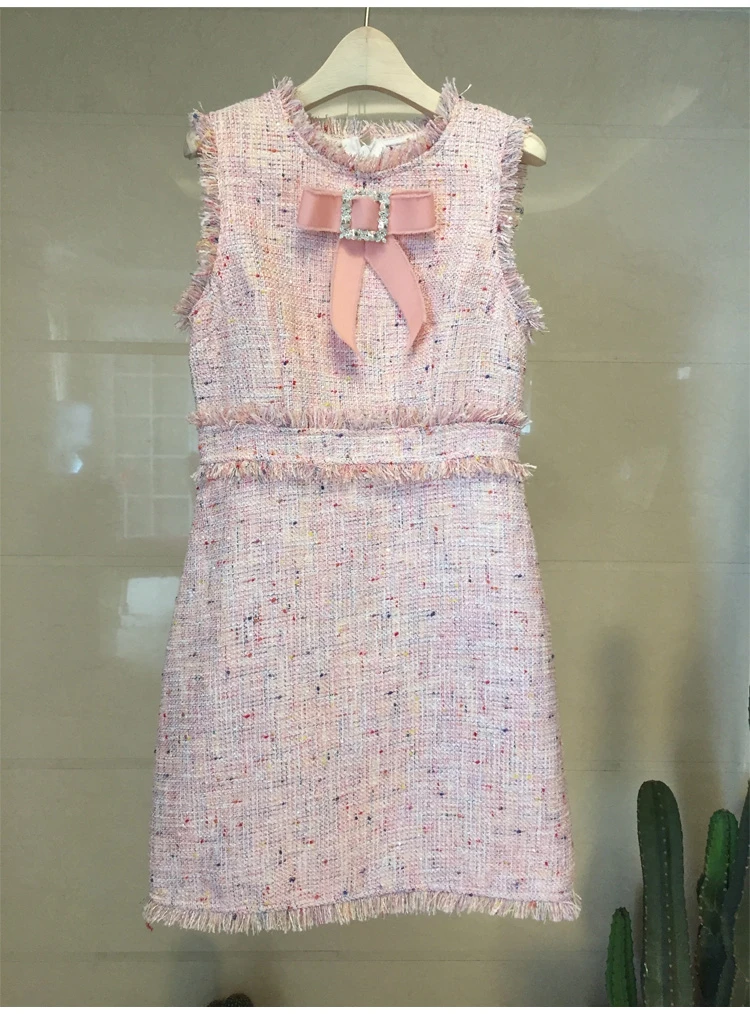 Новейшая мода 2019 дизайнерское платье для подиума женское без рукавов с бантом и