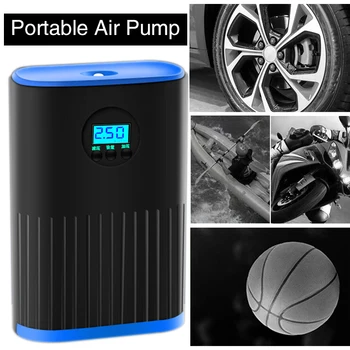 

Portable Car Air Compressor Black Yellow DC 12V Digital/Pointer Tire Inflator Auto Air Pump Car Motorcycle LED Light Tire Pump