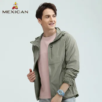 

MEXICAN men's sunscreen clothing breathable quick-drying skin clothing casual hooded jacket shade sunscreen clothing men