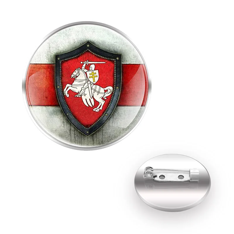 Классическая тематическая брошь в виде символа Республики Беларусь значок