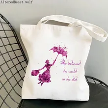

Women Shopper She believed she could so she did Bag Harajuku Shopping Canvas Shopper Bag girl handbag Tote Shoulder Lady Bag