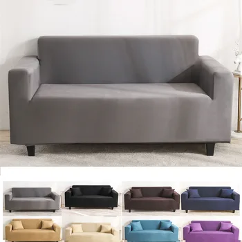 

solid color corner sofa covers for living room elastic spandex slipcovers couch cover stretch sofa towel L shape Two/Three Seats