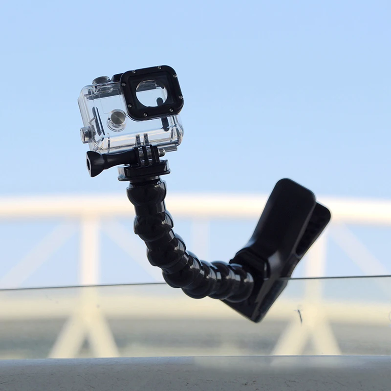 Gooseneck Mount For Gopro Hero SJCAM XIAOMIYI Motion camera Bracket Flexible PVC Holder For 1/2/3/3+ / 4 For SJ 4000/5000/6000