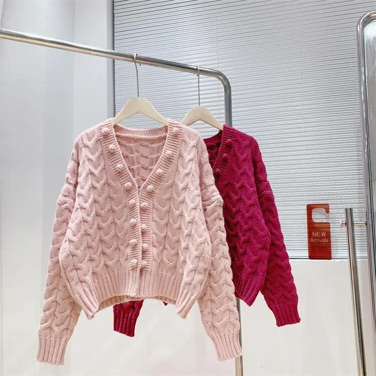 Дизайнерский трехмерный свитер в стиле девушки маленькое пальто Женский Осенний