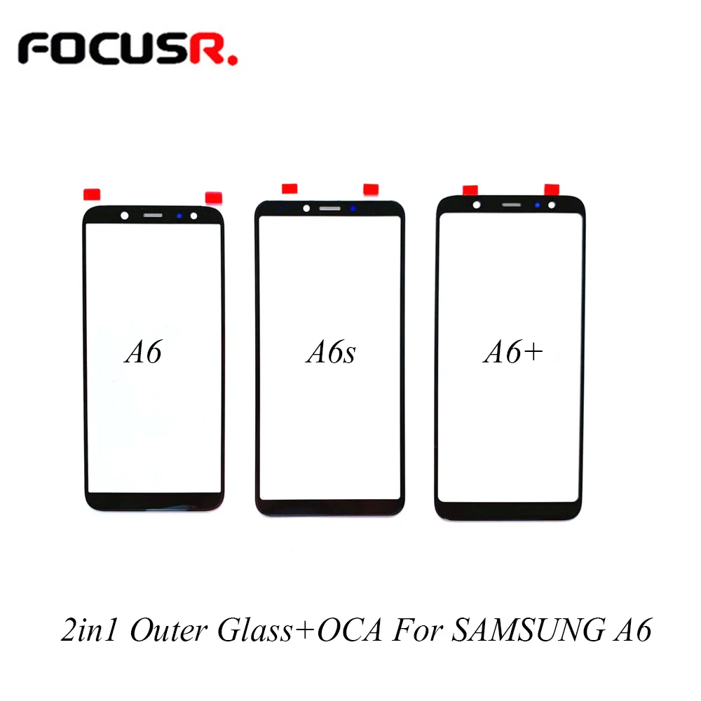 Внешний стеклянный объектив с сенсорной панелью для Samsung A6 2018 A600 + A605 A6s G6200 2 в 1 |