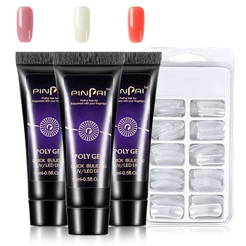 

15ml Polygel Nail Acrylic poly gel UV LED Builder Gel Tips Enhancement Slip Solution Quick Extension Gel Quick Building Gel