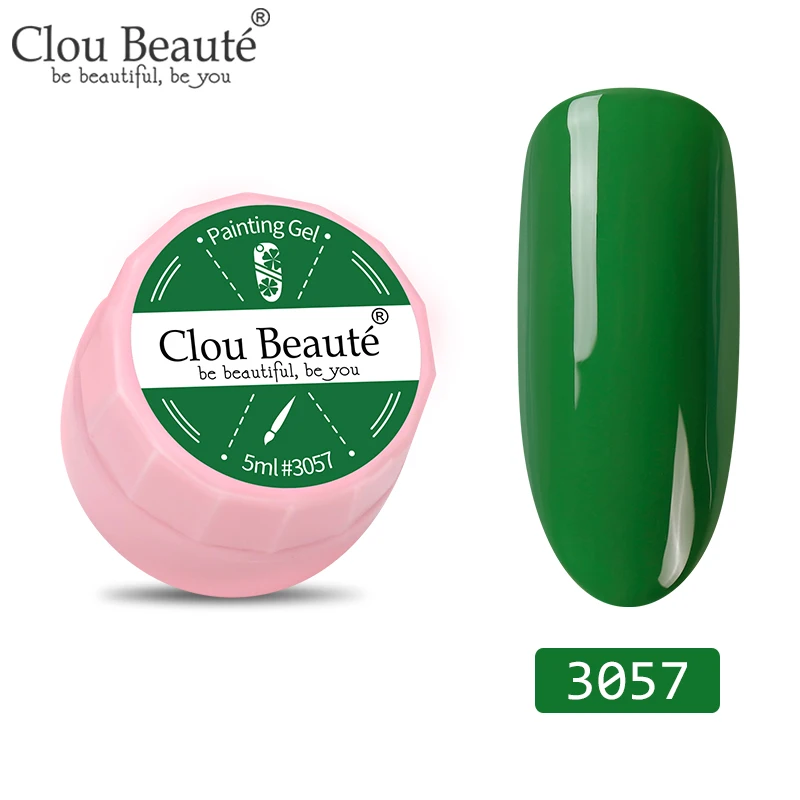 Clou Beaute краска для ногтей маникюр 72 цвета УФ светодиодный замачиваемый УФ-гель для ногтей Топ гель лак для ногтей Гибридный DIY гель для краски - Цвет: 3057