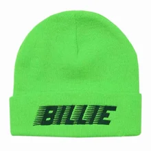 Письмо Билли эйлиш Хлопок повседневные шапочки для мужчин женщин вязаная зимняя шапка Твердые хип-хоп Skullies шляпка Кепка в стиле унисекс