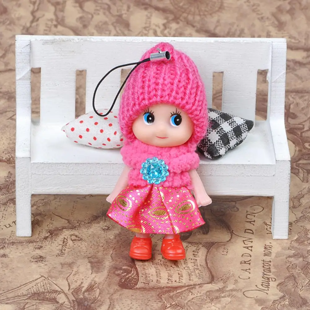 1PC Random Baby Toy Cute Diamond Dolls Plush Keychain Pendant Keychains Key Chain Ring Pendants Gift Toy Plush Dolls 8cm