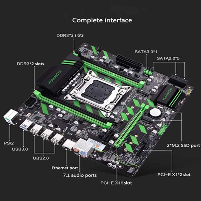 HOT-HUANANZHI X79-ZD3 материнская плата M.2 NVME MATX с процессором Intel Xeon E5 2689 2,5 GHz 4x8GB(32 GB) DDR3 1600MHZ ECC/REG ram