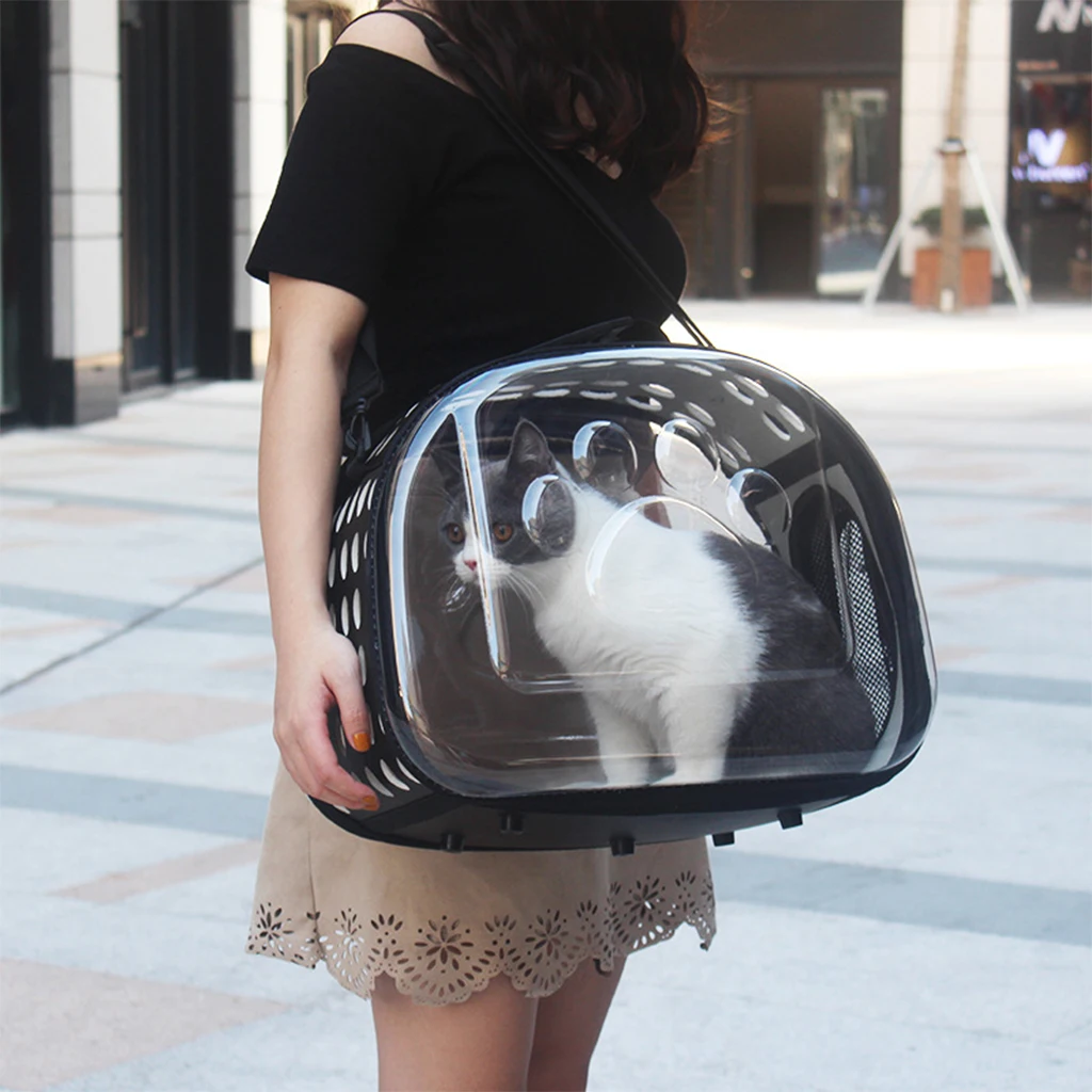 

Travel Cat Dog Carrier Bag Transparent Outdoor Puppy Dog Cat Carrying Bags Small Pet Handbag Soft Dog Kennel Shoulder Backpack