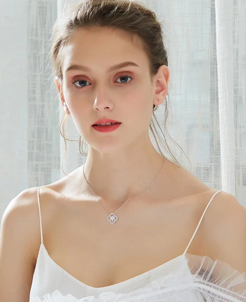 Ожерелье Warme Farben с кристаллами Swarovski, женское ожерелье с четырехлистным клевером, инкрустированное Zicon, ожерелье, колье, ювелирное изделие, подарок для девочек
