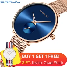 CRRJU 2165, красивый дизайн, часы для женщин, модные, повседневные, стальная сетка, наручные часы, женские часы, женские кварцевые часы CRRJU 2165, красивый дизайн, часы для женщин, модные, повседневные, стальная сетка, наручные часы, женские часы, женские кварцевые часы