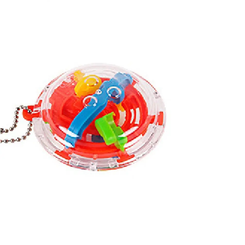 

36 Barriers Mini 3D Spherical Labyrinth Magic Maze Ball Puzzle Toy Keyring Chain Rotating Kid Toys Key Chain