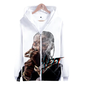 

Pop Smoke Zipper Hoodies Men 2020 Long Sleeve Hoodie Winter Causal Fashion Streetwear Hoodies Casual Hooded Boy 3D Print Full
