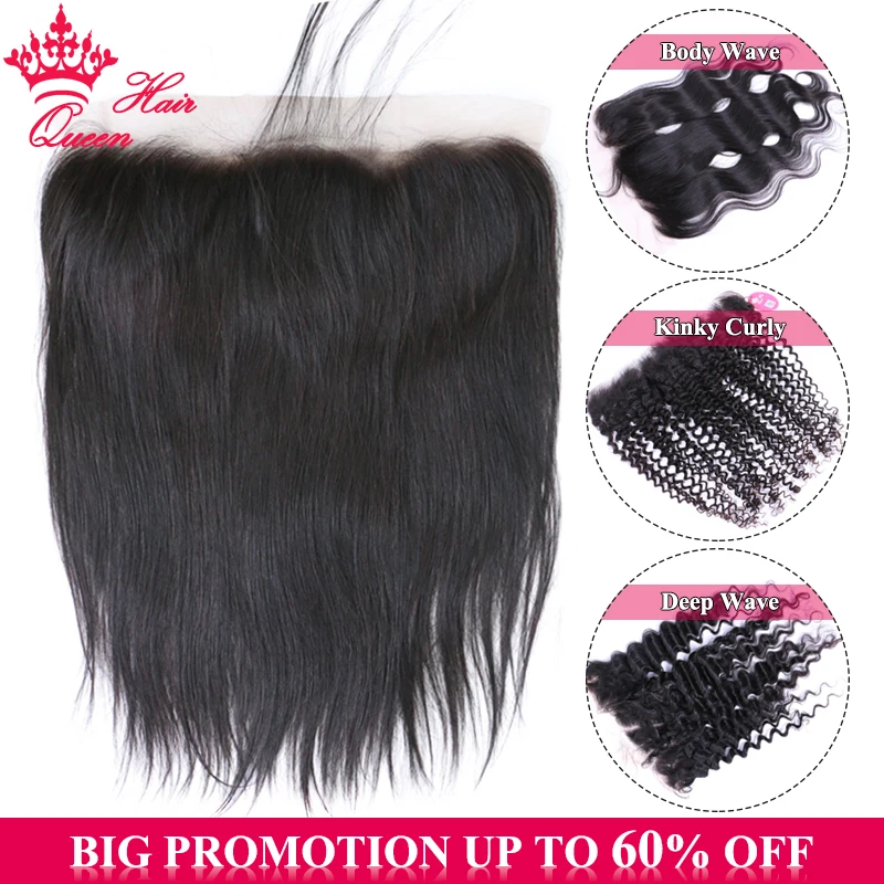 Brazilian Body Wave Straight Deep Wave Lace Frontal 13X4 Ear to Ear 100% Remy Human Hair Lace Frontal Queen Hair Official Store