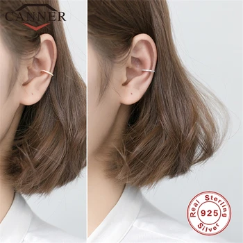 

925 Sterling silver Clip Earrings Charming CZ Zircon Circle Earrings for Women ear clips without pierced Earring Fashion Jewelry