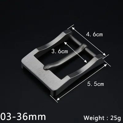 03-36mm Meetee 1 шт. Высококачественная пряжка для ремня из чистого титанового сплава, Антиаллергенная Пряжка, зажим для головы для украшения джинсов, кожевенные изделия, аксессуары - Цвет: 03-36mm