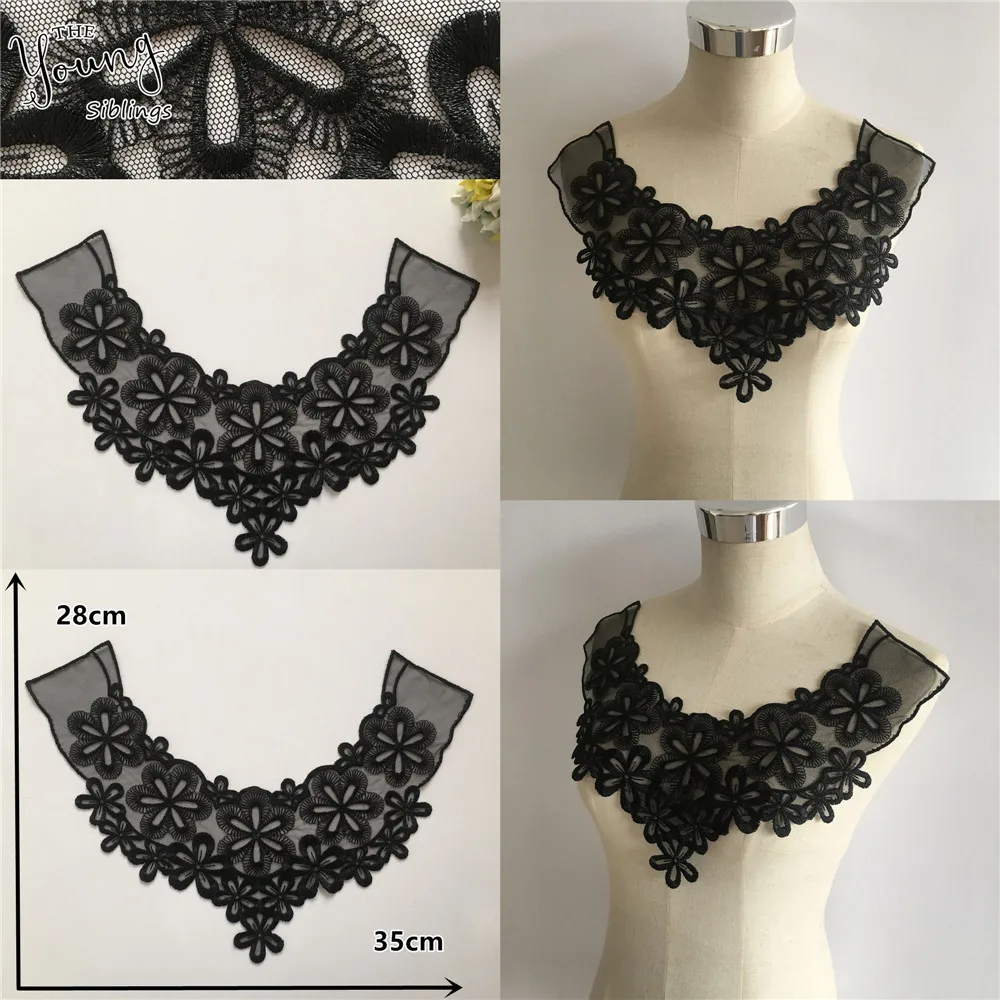 Новое поступление вышивка цветок черный цвет искусственная кожа кружевной вырез