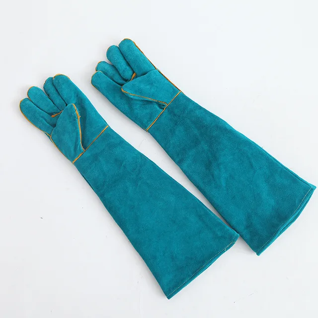 Pet Gloves Bite-resistant Gloves Two-layer Leather Support Pad Cat Dog Cutting-proof Anti-thorn Pet Gloves Pet Handling Gloves 1