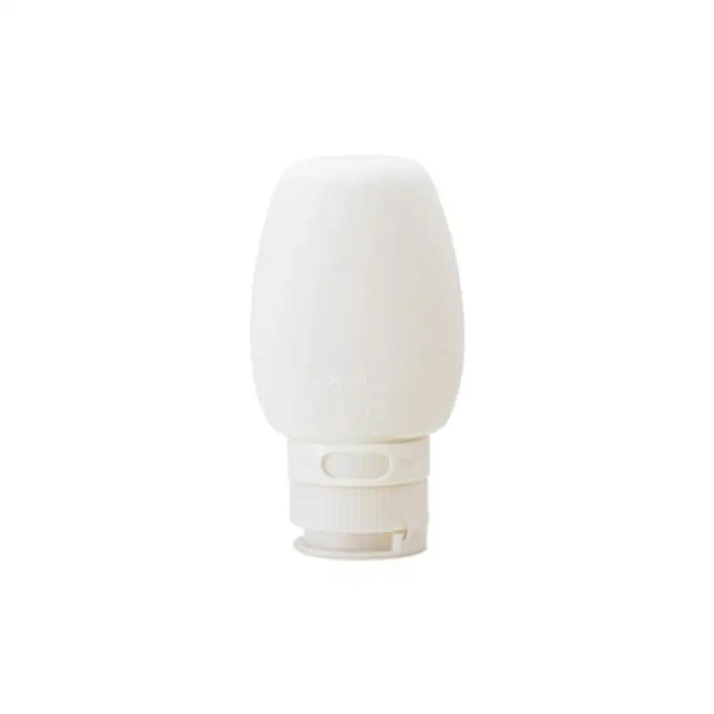 60ml white 60/80 мл силиконовые бутылки для многоразового использования портативный дорожный пресс-бутылка для шампуня лосьон после душа - Цвет: 60ml white