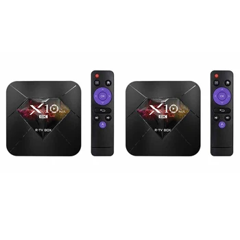 

R-Tv Box X10 Plus Android 9.0 Smart Tv Box Allwinner H6 Uhd 4K Media Player 6K Ie Decoding 4Gb / 32Gb 2.4G Wifi 100M Lan Usb3