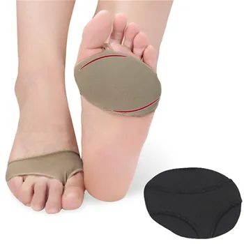 

1Pair New Soft Leica Cloth + SEBS Fabric Massage non-slip Shock Absorber Front Palm Pad Half Yard Pad Foot Pad Insoles Insole