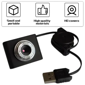

8 Million Pixels Mini Webcam HD Web Computer Camera with Microphone for Desktop Laptop USB2.0 Plug and Play for Video Calling