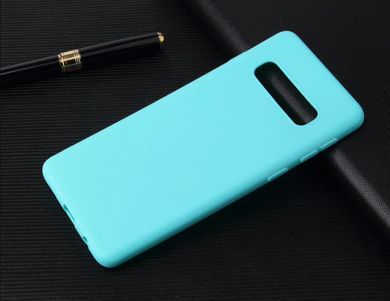 Матовые цветные чехлы для телефонов Funda Coque Etui Cute Candy, мягкий чехол для huawei Y9 Honor 10 10i P Smart P20 Lite P30 Pro - Цвет: Sky Blue