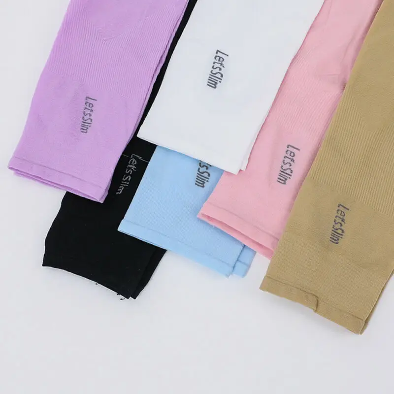 1Pair Outdoor Cooling Arm Sleeves Sun protection cuff Arm Warmers for Cycling Basketball Football Running Sports